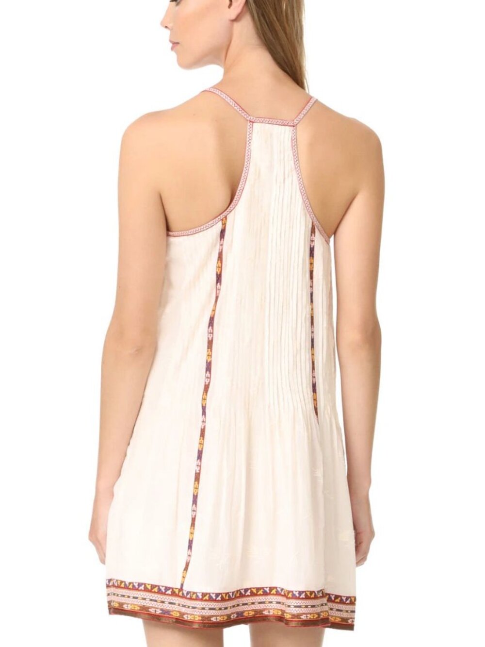 Joie New Dress Embroidered Cotton Slip Shift Chic Women's Sz M Ivory $318 - Picture 4 of 16